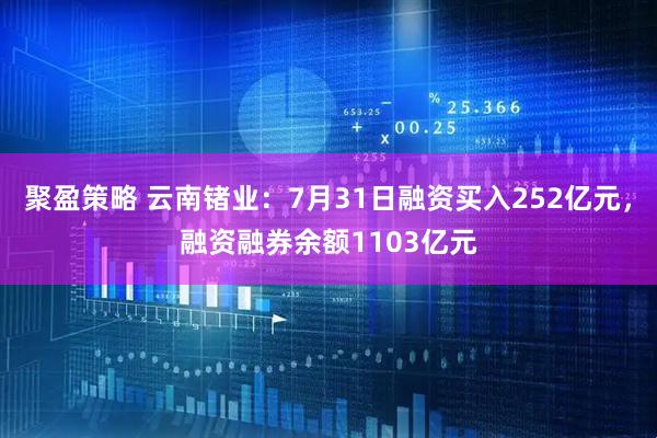 聚盈策略 云南锗业：7月31日融资买入252亿元，融资融券余额1103亿元